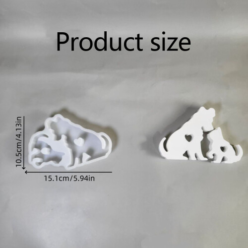 Durability Elastics Dog Cats Statue Silicone Mold for Cement 2