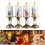 Christmas Snow Globe Lamp Dynamic Snow Effect-snowman candle 2