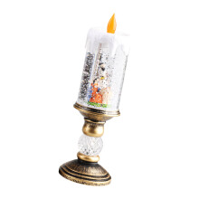 Christmas Candle Light Simulation Snow Globe Lamp with-YS