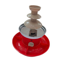 Chocolate Fountain Fondue Maker, 3Stage Electric Chocolate Fondue Fountain Machine, EU Power Supply with Removable Serving Tray