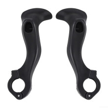 Fluorescent bicycle handlebar extensions, ergonomic design for 22 to 2 mm, adjustable for riding comfort.