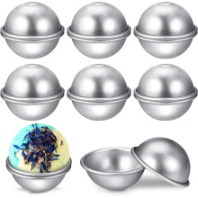 16 Pieces Bath Bombs Make Your Own – 7 cm DIY Bath Bomb Moulds Kit (8 Sets)