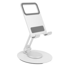 Tabletstativ med drejelig base, 360 graders roterende baser, justerbar bordmontering til iPad Galaxy Tab, kompatibel med 4-14 tommer enheder,