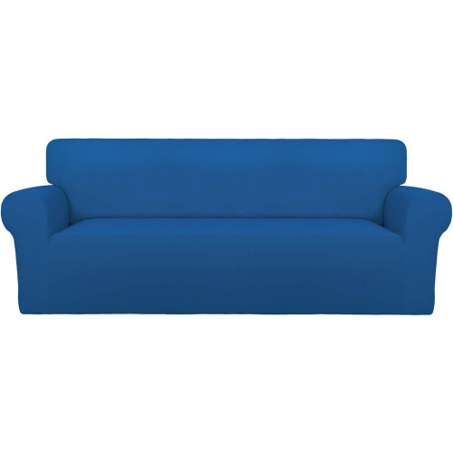 Capa protetora de elastano para sofá de dois lugares, capa macia antiderrapante para sofá, protetor de móveis com base elástica, âncoras de