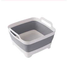 Bacinella per uso esterno con tappo di scarico, bacinella pieghevole leggera con scolapasta rimovibile, lavello pieghevole senza BPA per picnic in