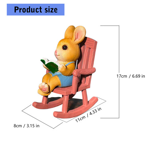 Garden Rabbit Statue Outdoor Decoration Easter Rabbit Figurines 2