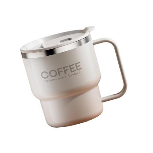 Practical 304 Nonrust Steel Tumblers Cup Sweat-Milky white
