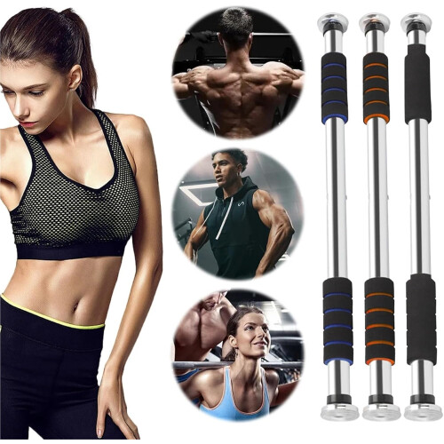 Pullup bar, door pullup bar, adjustable length, nonslip, fitness (orange) 2