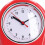 Red Kitchen Timer Wall Clock 9 Inch Quartz Silent Multifunction & Precise Time 13