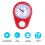 Red Kitchen Timer Wall Clock 9 Inch Quartz Silent Multifunction & Precise Time 7