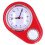 Red Kitchen Timer Wall Clock 9 Inch Quartz Silent Multifunction & Precise Time 16