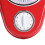 Red Kitchen Timer Wall Clock 9 Inch Quartz Silent Multifunction & Precise Time 9