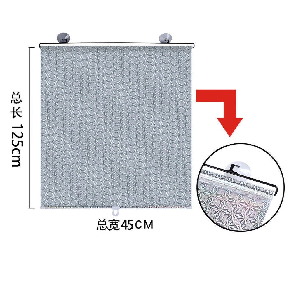 Car Windshield Sunshade Uv Protection Heat Insulation Retractable Sunshade W/ Reflective Surface Blocks Over 90% Sunlight Universal Fit Easy 9139052937970