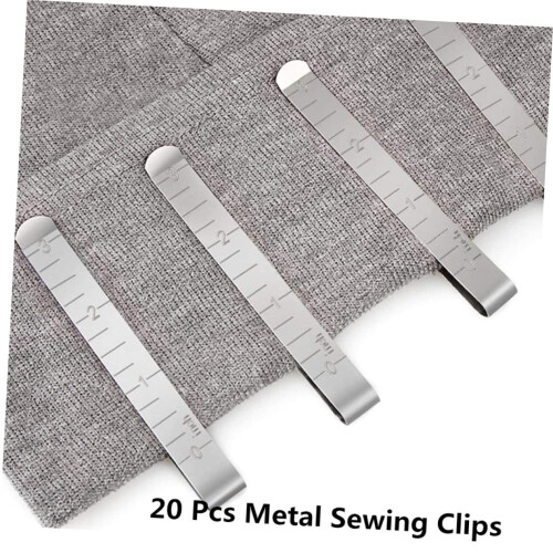 20Piece Sewing Clips Set, Includes Needles, Thread, 3Inch Clips, Rulers 2