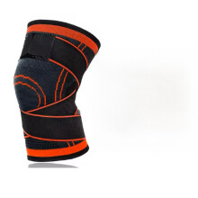 1 PC Adjustable Sports Knee Pad for Hiking Football Basketball Running L Orange