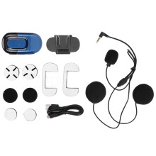 Bluetooth-intercom för motorcykelhjälm, hi-fi-musiktillbehör med kardborreband för säker passform, lämplig för integralhjälmar, förbättrad