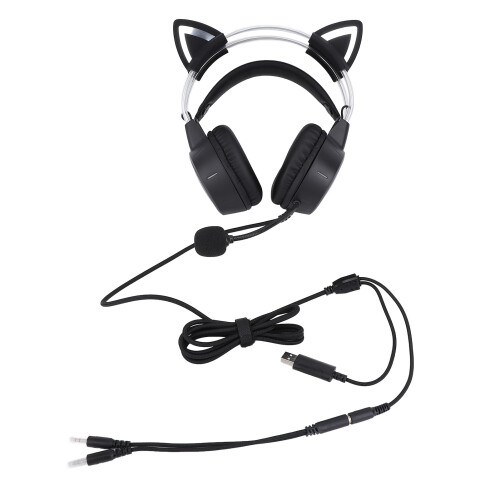 Schwarzes Gaming-Headset mit