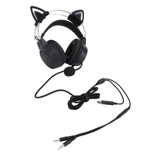 Schwarzes Gaming-Headset mit 1