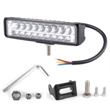 Krachtige LED-lichtbalk van 15 cm, waterdicht en schokbestendig, geschikt voor rijden, mist, werk, spot- en breedstraler, offroadvoertuigen, dubbele
