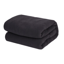 Fleece Sleeping Bag Inner Blanket, Emergency Blanket, Lightweight Camping Blanket with Zipper, Single Sleeping Bag for Cold Weather Fishing Dark Gray