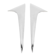 Copertura parafango laterale impermeabile con finiture cromate, spoiler per lunotto posteriore in plastica ABS, resistente, facile installazione,