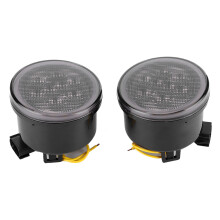 Rauchglas-Parkleuchten mit Halo-Design, Frontgrill-Blinker (gelbe LED), Plug-&-Play-Installation, robustes ABS-Kunststoffgehäuse, staubdicht,