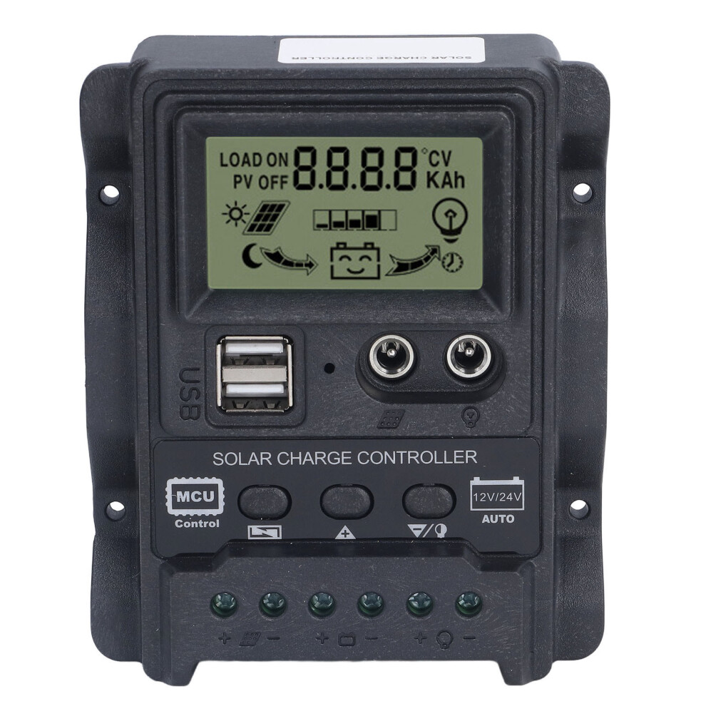Dual USB Solar Laderegler ABS LCD Display PWM Lade