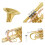 Bb-Trompetenset, Gold-Trompete, 14