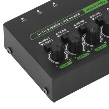 6-Kanal-Mixer mit RGB-Licht 1/4 TRS TS