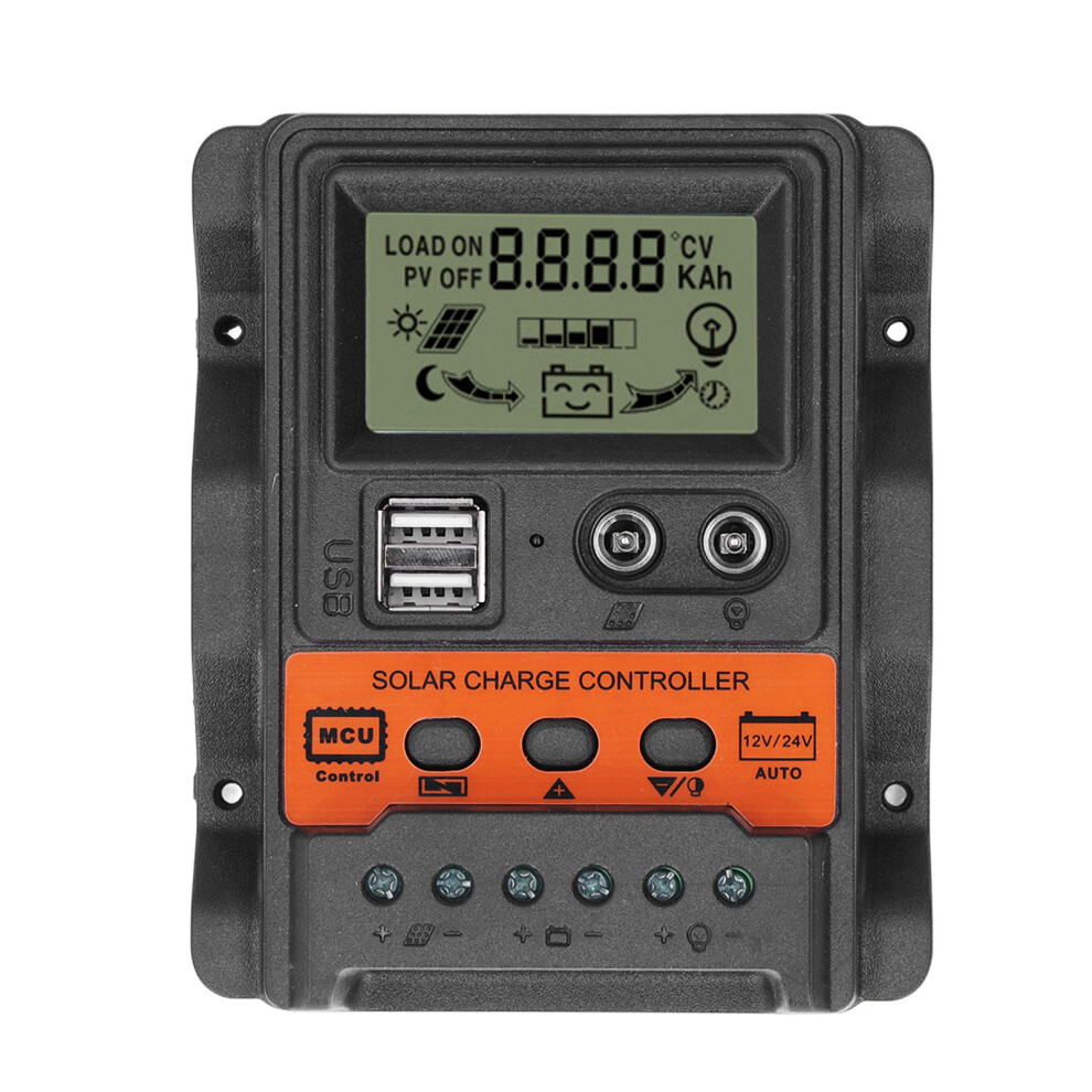 Solarladeregler LCD-Display 2 USB-Ausgänge