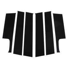 Juego de embellecedores para ventanillas de coche, negro brillante, fácil instalación, ajuste perfecto, embellecedores para pilar A y B, material