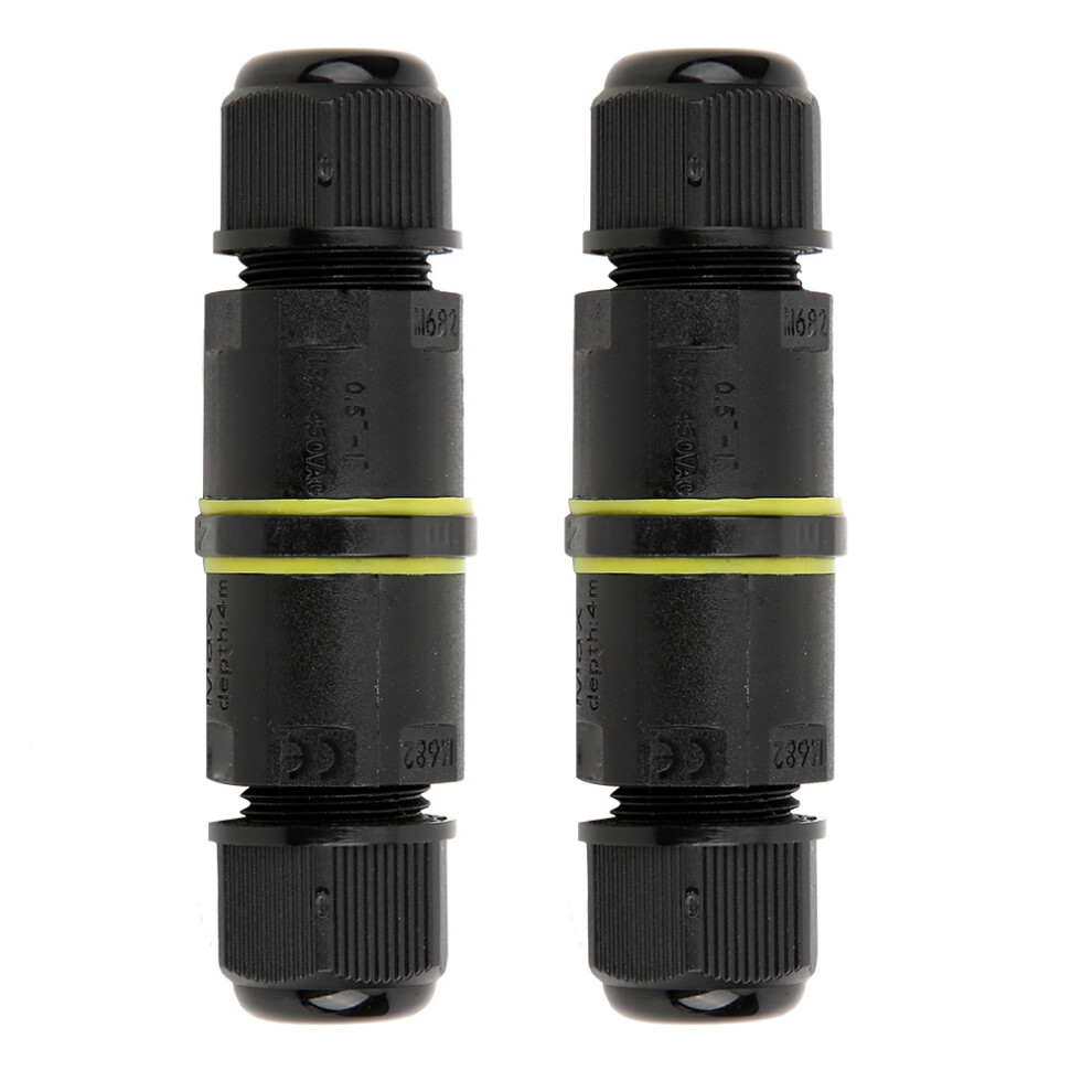 2Pcs Outdoor IP68 Wasserdicht 3 Pin Junction Box