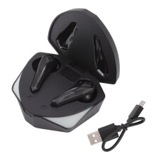 Kabellose Bluetooth-Ohrhörer mit aktiver Geräuschunterdrückung, extrem niedriger Latenz, Touch-Steuerung, Gaming-Headset mit RGB-Farbbeleuchtung