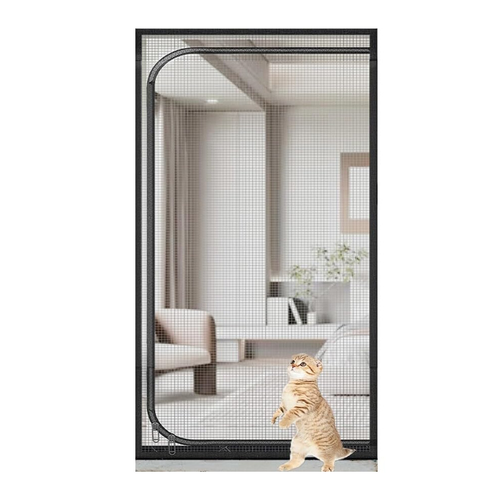 Fly Screen Door, Magnetic Curtain, Fly Screen For Balcony Door (Black, 90X200cm) 9412369622310
