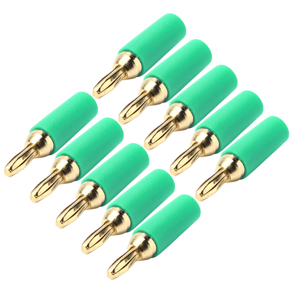 10 Stücke Bananenstecker 2,5mm Vergoldetes Messing
