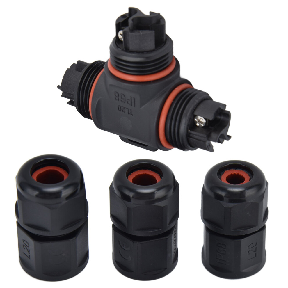 Wasserdichten Stecker 3 Pin T Elektrische Draht