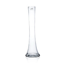Big Solifleur Glass Vase Clear Concave 40 cm Diameter 11 cm Hot Cut