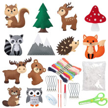 Children's Sewing Kit, DIY Felt Craft Set, 12 Style DIY Sewing Kit for Kids