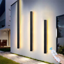 LED Dimmable Outdoor Garden Light with, Black Wall Sconce for Exterior Use, Indoor Wall Lamp, Aluminum IP65 for Outdoor Terrace and Corridor