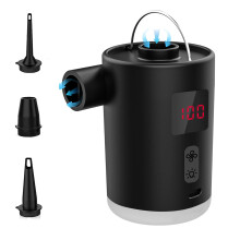 Air Pump for Pool Floats Rechargeable Compressor with LED Light