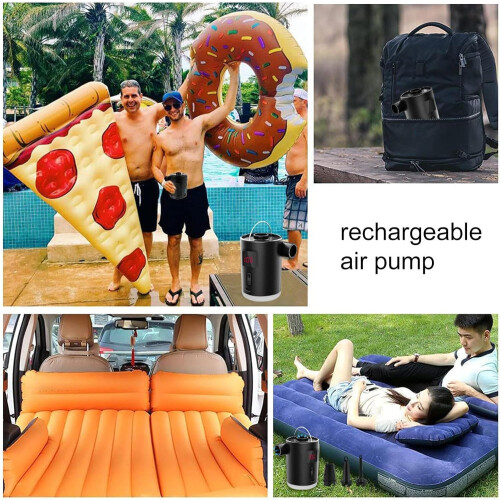 Air Pump for Pool Floats  Rechargeable Compressor with LED Light 2