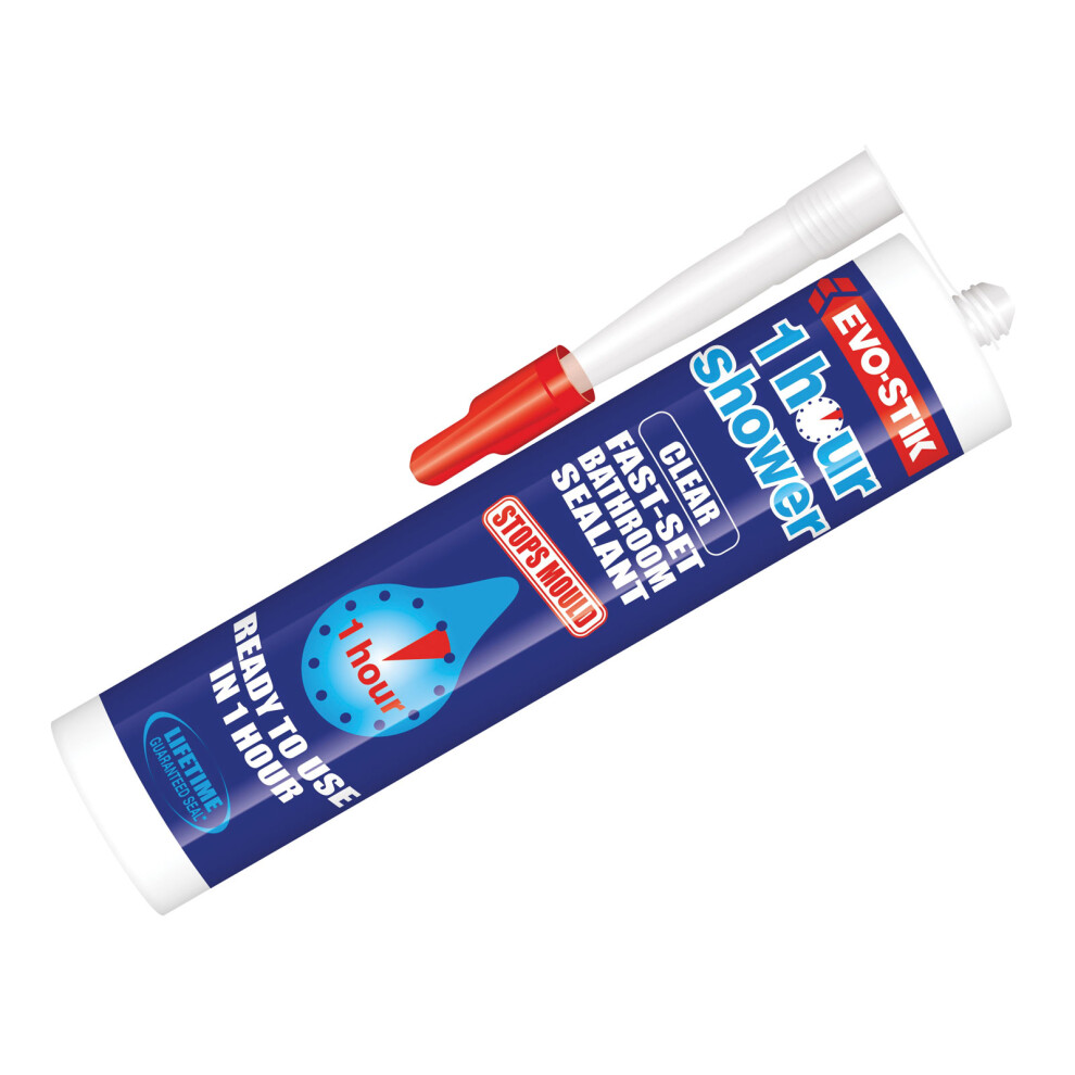 Evo-Stik 30812827 1 Hour Shower Sealant Clear 310ml