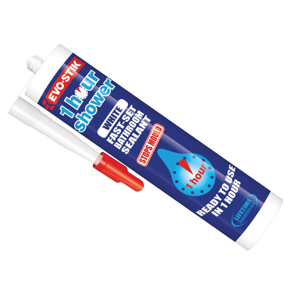 Evo-Stik 30812823 1 Hour Shower Sealant White 310ml