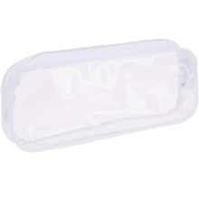 Kosmetiktasche, geräumige Tasche für vielfältige Aufbewahrungsbedürfnisse, transparentes Design, hochwertiges PVC-Material, tragbare Federtasche,