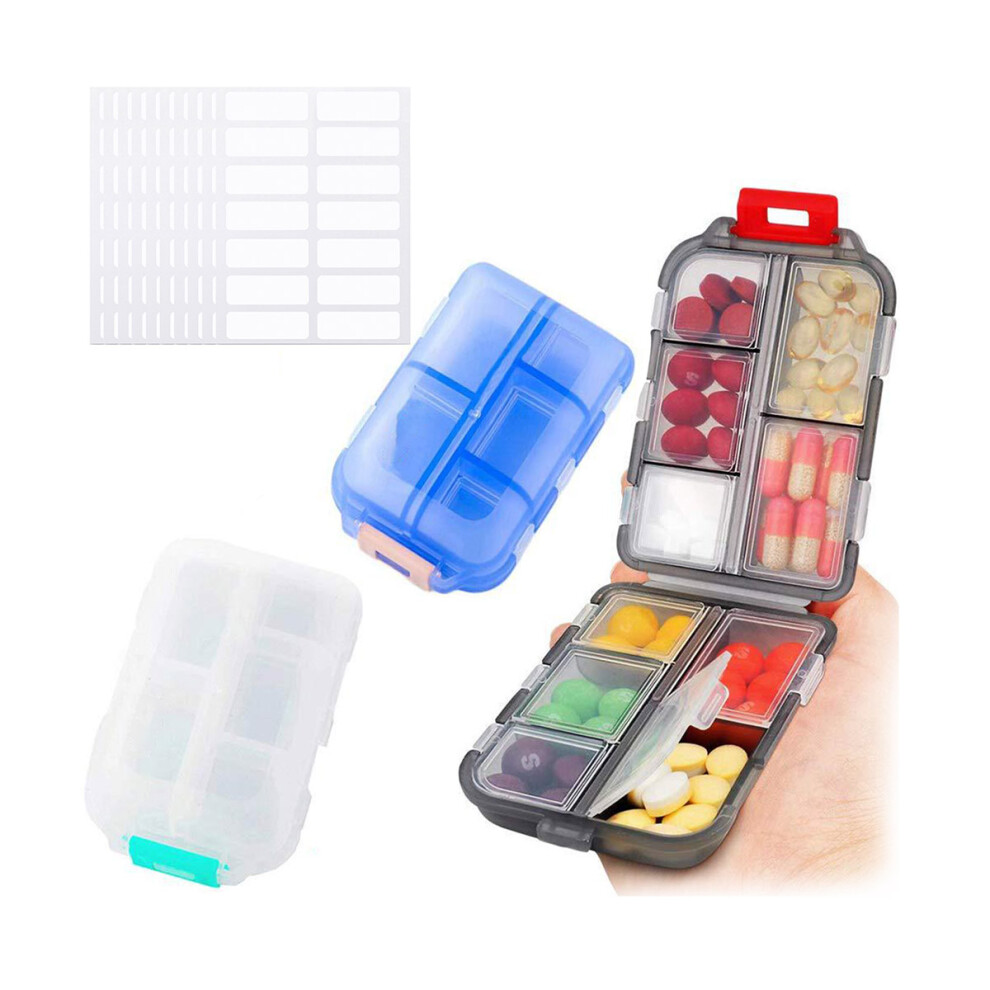 Multifunction Storage Box for Pills and Essentials, Daily Pill Container with Customizable Layout, Portable Pill Case for Health Management, Safe and