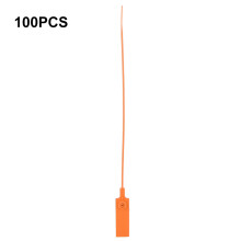 Security Signage Ties Tamper Proof Plastic Seals Self Locking Pull Tite Tags Orange Disposable CO2 Regulator Compatible PP Material With Aging Resista