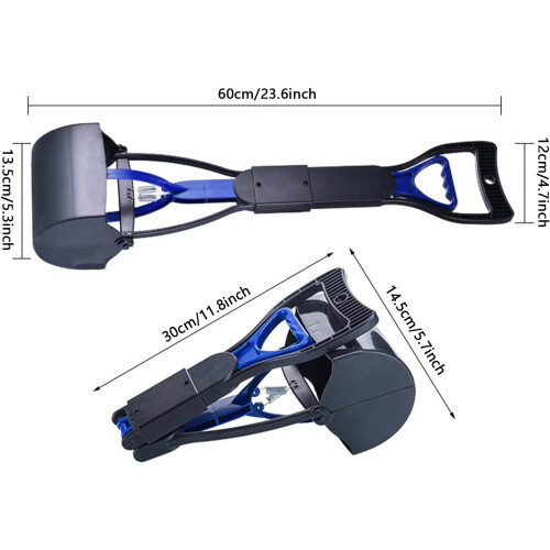 Poop Scooper  Portable with Easy Pull Handle, 23' Long, Poop Pickup Tool for Yard 2