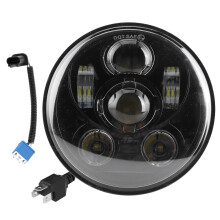 Faro a LED anabbagliante/abbagliante per motociclette, emissione luminosa brillante con lente proiettore, impermeabile IP67, resistente alle