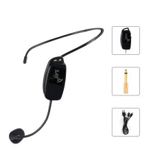 Microfon cu cască UHF wireless, compatibilitate largă, microfon cu condensator de înaltă sensibilitate, calitate clară a sunetului, rezistent la