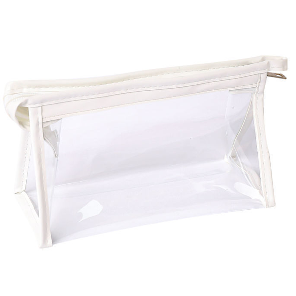 Chic Water-Resistant Portable Toiletry Bag, Clear Makeup Bag with Quick Access, Double-Layer Design Transparent Cosmetic Case, Convenient and Portable